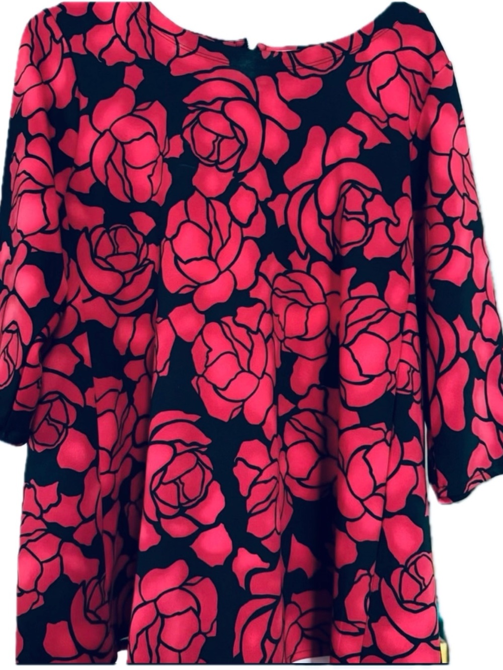 ❤️🌹 Alfani Red & Black Floral Blouse | Women’s 2X 🌹❤️